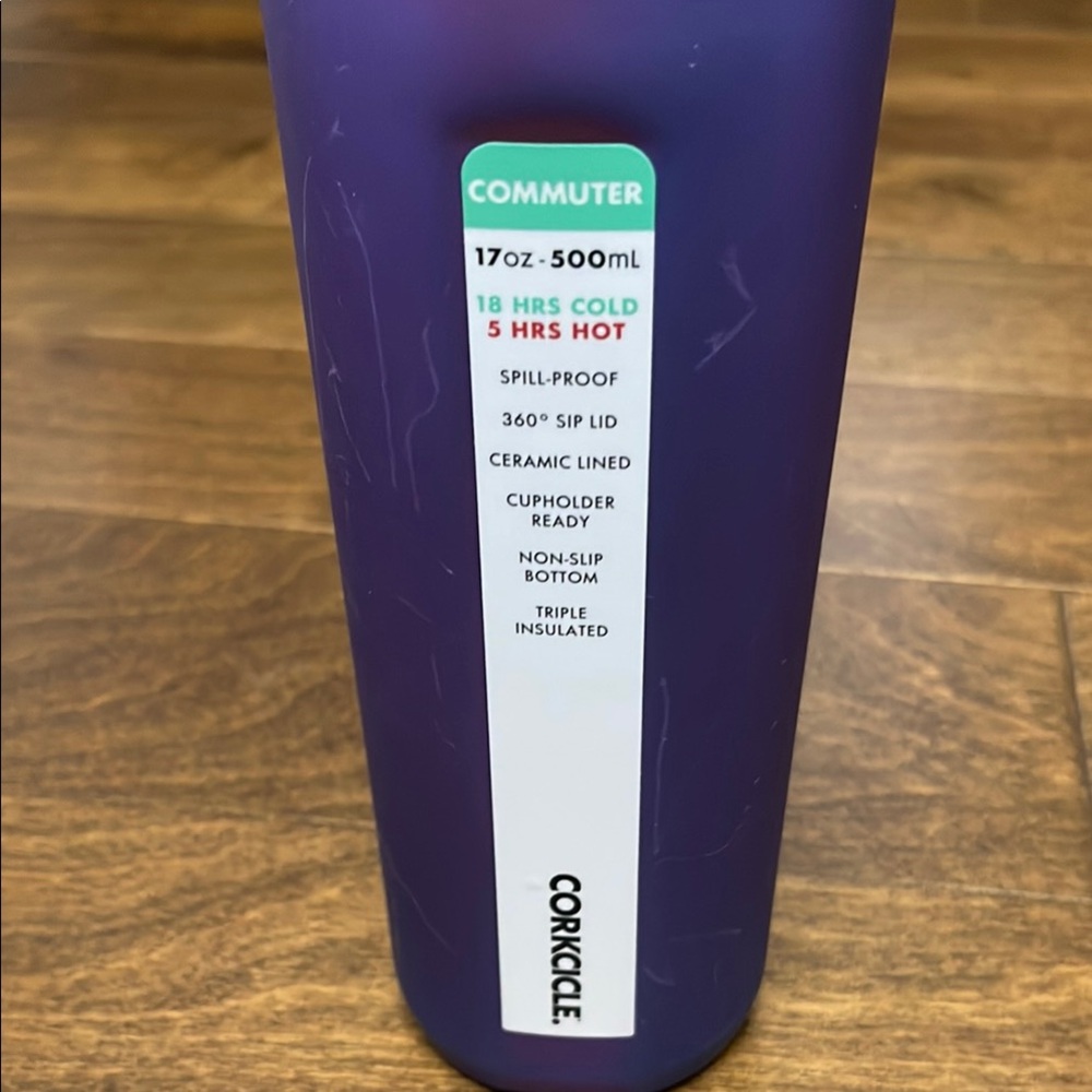 New, Corkcicle Purple Irredescent Commuter Mug - Picture 2 of 5